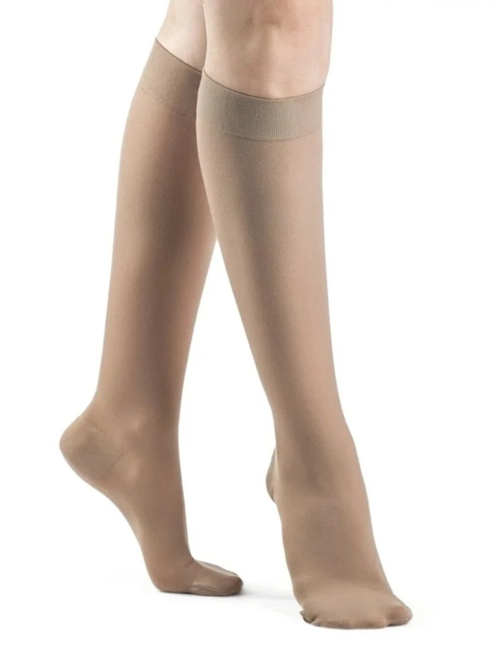 SIGVARIS Women's Knee-Hi Compression Stockings,20-30mmHg,Sz SS,Crispa/Beige, NWT